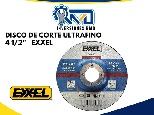 Disco De Corte Ultrafino 4 1/2 Exxel.