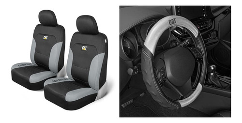 Funda Asiento Automovil Para Camion Suv Juego 2 Volante Gris