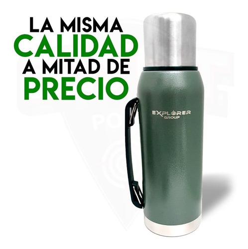 Termo Acero Inoxidable Explorer 1 Litro Manija 24hs Garantia