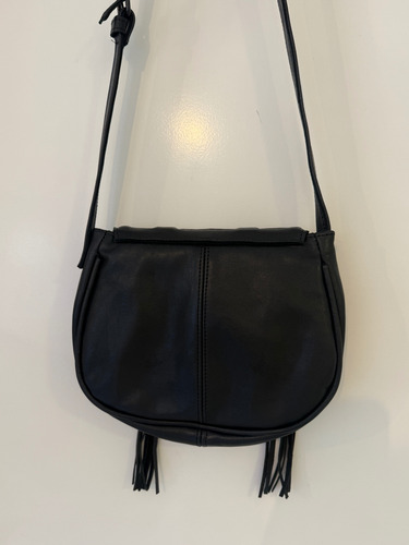 Cartera Katakali Cuero Auténtico Negro Lisa Plateado Negro (Usado)