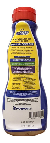 Salsa Dogchup Sabor Asado De Tira Para Perros 350ml