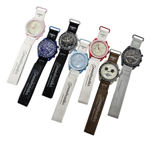 Reloj Speedmaster Cuarz Marrón Negro Negro (Reacondicionado)