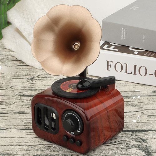 Vinil De Som Estéreo Com Mesa Giratória De Gramofone Retrô C