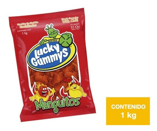 Gomita Lucky Gummys Mango Enchilado Dulce Con Chile 1kg