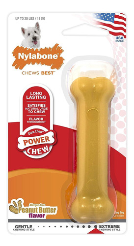 Juguete Nylabone Perro Power Dura Chew Mantequilla Maní 11kg