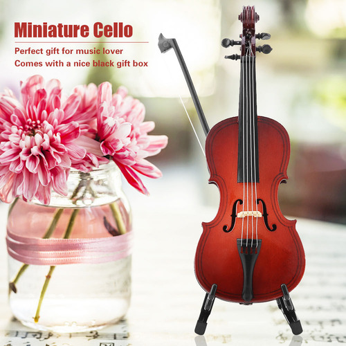 Violín En Miniatura Modelo Mini Violín De Madera Con Soporte