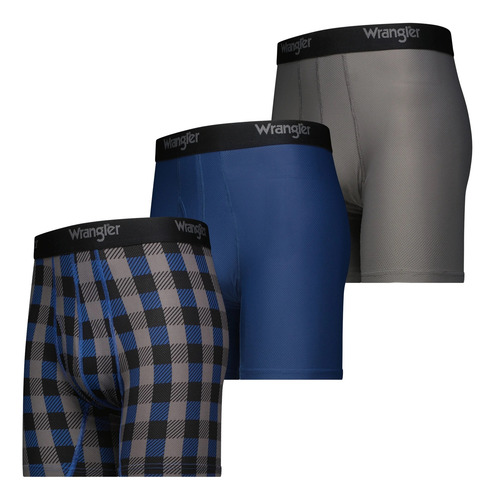 Pack 3 Boxer Hombre Wrangler De Malla De Lycra Talla S