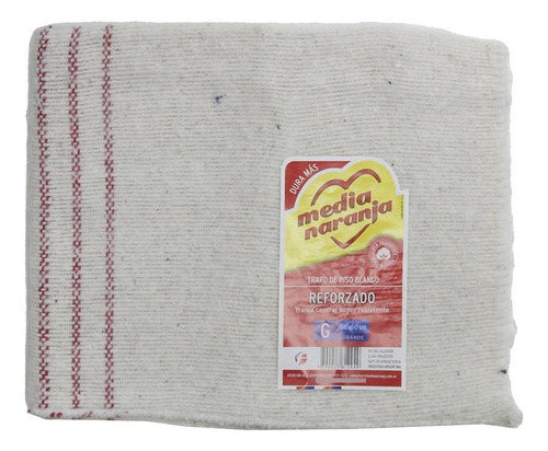 Trapo Piso Blanco Reforzado Grande 58x60 Cm 100 % Algodon