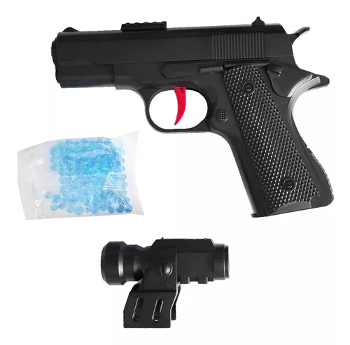 Brinquedo Pistola Airsoft de Gel + 800 Bolinha Gel Brinquedo