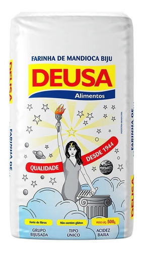 3 Farinha De Mandioca Biju Deusa + 3 Farinha De Rosca Deusa