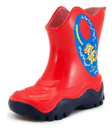 Bota Lluvia Niño Bubble Gummers Moon Rojo Marino 13-21