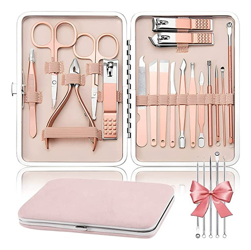 Kit Para Manicura Pedicura Portátil Estuche Cutícula Piel