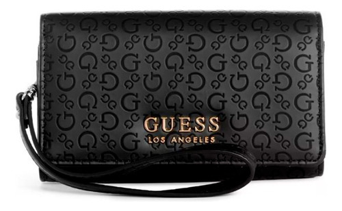 Cartera Guess Factory 886342 Acabado De Los Herrajes Niquel Color Negro Color De La Correa De Hombro Negro Diseño De La Tela Liso