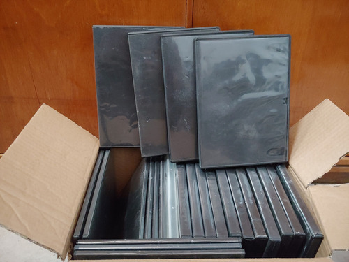 Lote De 25 Cajas De Dvd Slim Y Altas Negro (Usado)