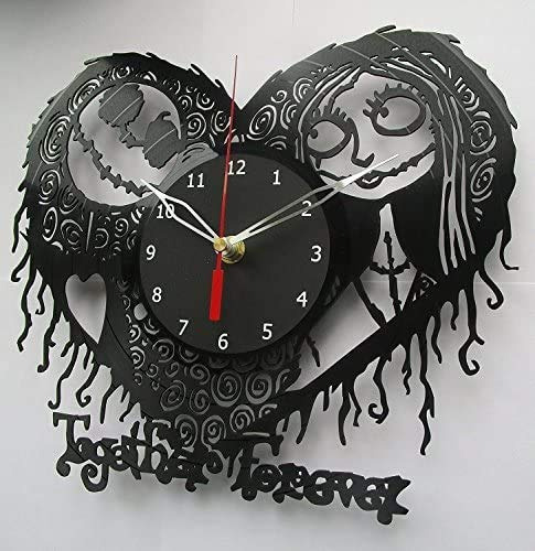 Reloj Pared Vinilo Hecho Mano Diseño Jack Skellington