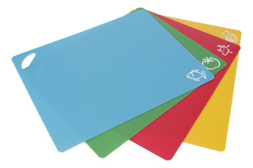 Tabla De Cortar Alimentos, 4 Piezas, Polipropileno, Flexible