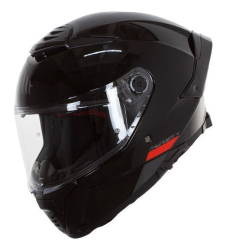Casco Mt Helmets Thunder 4sv Exeo B5 Negro/ Rojo Para Moto Color Negro Tamaño Del Casco S (55-56 Cm)