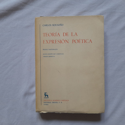 Teoría De La Expresión Poética Carlos Bousoño