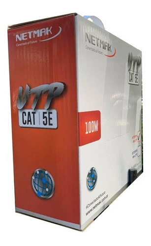 Bobina 100mts Cat 5e Interior Netmak Apto Técnico Oferta