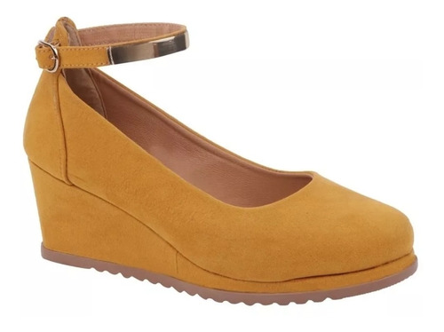 Zapatos De Dama Marca Cklass Color Ocre