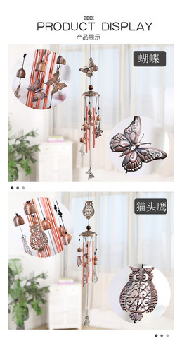 N Campanillas De Viento De Mariposa De Metal Decoraciones