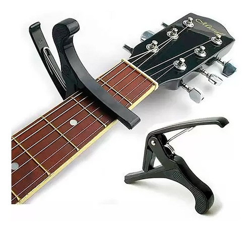 Capotraste Braçadeira Haste Angular Violão Smart + 6 Palheta