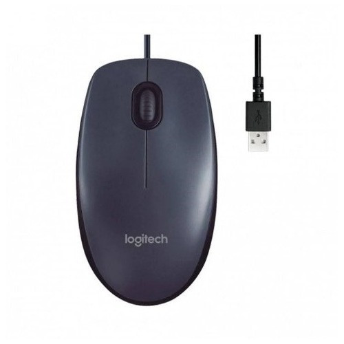 Mouse Optico Usb M90 Preto Logitech