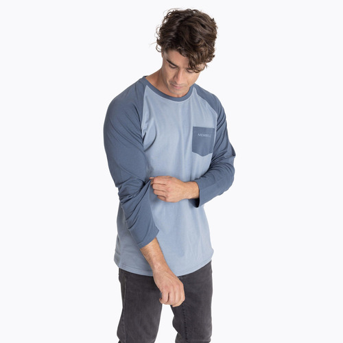 Polera M/l Merrell Raglan Long Sleeve Plomo Hombre