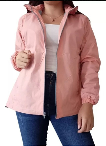 Chaqueta Cortaviento Mujer Impermeable Y Térmica Forro Polar