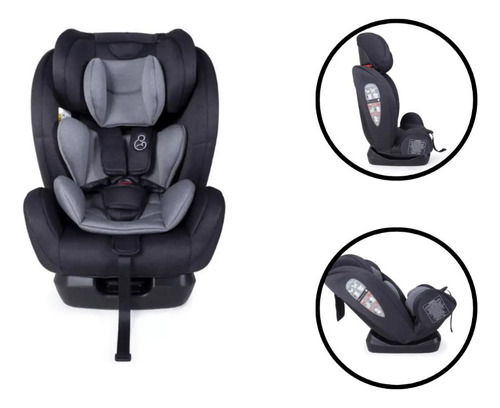 Cadeira Para Carro Otto Ii Cor Preto E Cinza Liso