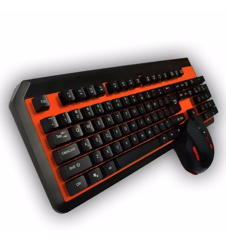 Teclado Mouse Gamer Inalambrico Pc Colores Kit Noga Nkb-40