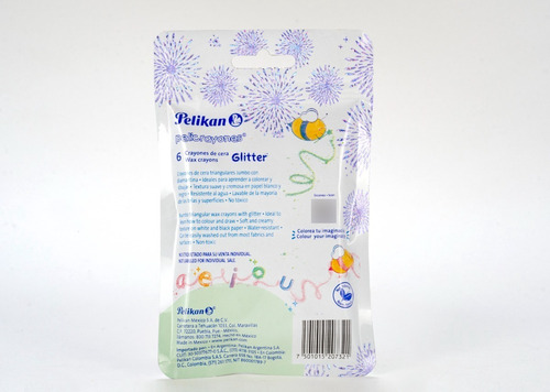 Imagen 2 de 6 de Pelicrayones Jumbo Glitter (6 Unidades)