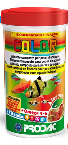 Prodac Color Hojuela 50gr Omegas, Aloe, Vitam Y Carotenoides