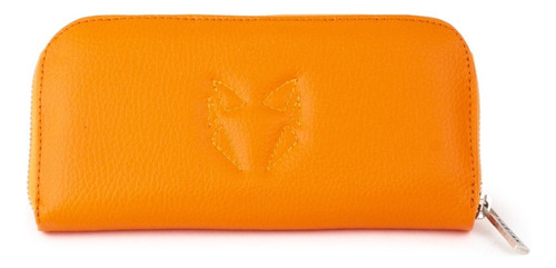 Billetera Cartera Mujer Mariani Monedero Cuero Pu Classic Color Naranja