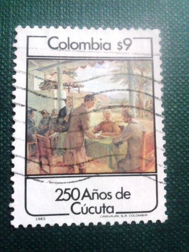 Estampilla Colombia 250 Años De Cúcuta 1983