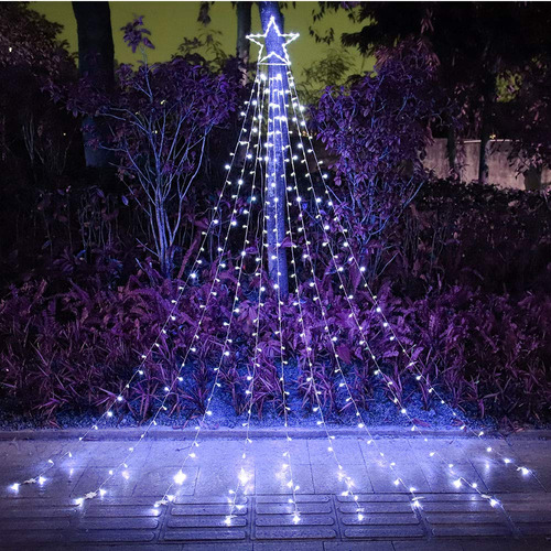 Easykk Decoracion Navideña Luz Estrella 320 Led Para Arbol 8