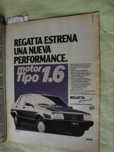 Publicidad Fiat Regatta Año 1991
