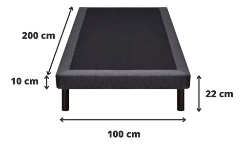 Imagen 3 de 4 de Juego Colchon Balance Plus + Base Nordic 100x200 Sleep Box