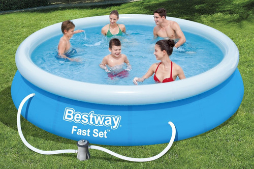 Pileta Inflable Fast Set Bestway 5377lts Con Bomba 57274