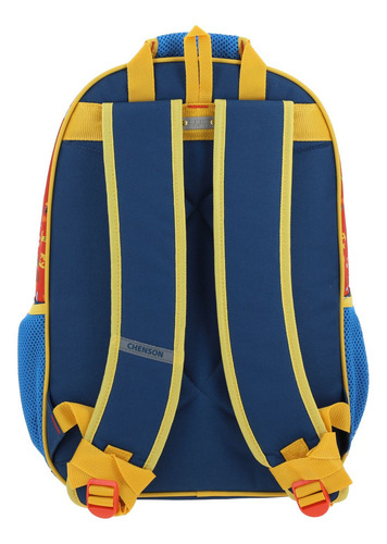 Mochila Grande Escolar Chenson Super Mario Bros Luigui Fiant Color Azul Marino Diseño De La Tela Liso