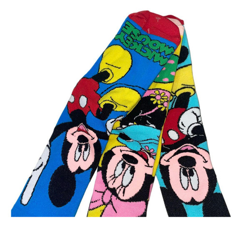 Calcetines Aminados 3/4 Talla Unitalla Agua Mickey Y Minnie Unitalla