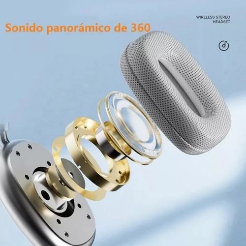 P9 Promax Audífonos Inalámbrico Diadema Microfono Bluetooth Plateado