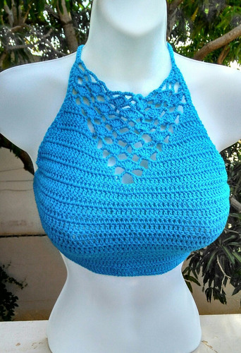 Crop Top Tejido Crochet