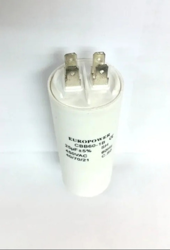 Imagen 2 de 3 de Capacitores De Marcha 25 Uf 450v Marca Europower