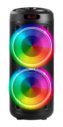 Imagen 2 de 7 de Parlante Spica Sp-x84 Bluetooth Portatil Led Rgb Inalambrico Negro