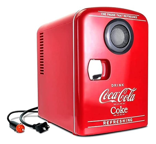 Mini Nevera Portátil Con Altavoz Bluetooth De Coca-cola, Cal