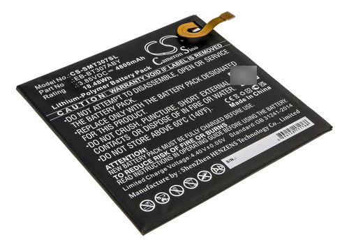 Bateria Repuesto Para Samsung Tab Parte No Mah