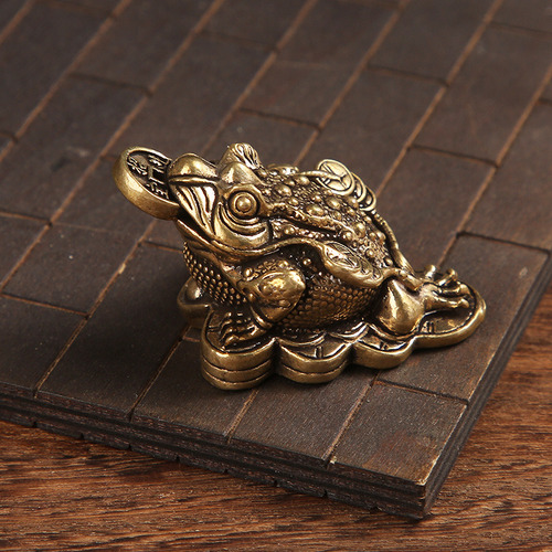 Latón Sapo Dorado Que Trae Fortuna Adornos Decoraciones