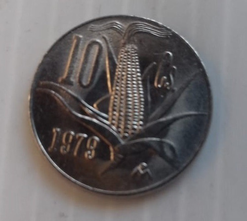 México 10 Centavos Año 1979 Moneda De Cuproniquel Km#434.1