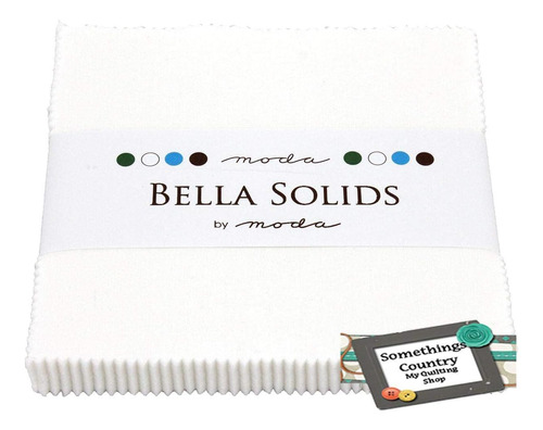 Moda Bella Solids White Bleached 9900pp-98 Charm Pack  42   